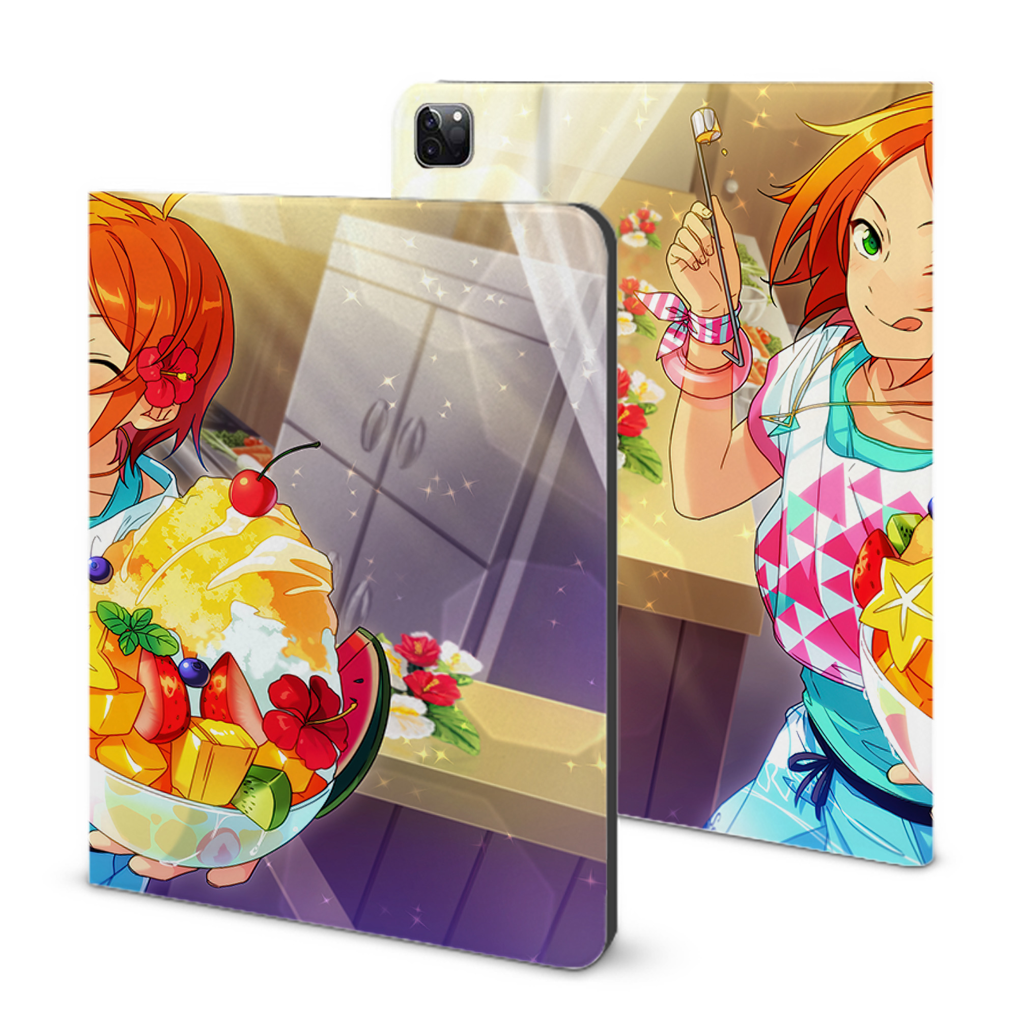 （画像用） あんさんぶるスターズ! Ensemble Stars IPad ケース ブック型 PUレザー TPU 耐衝撃 軽量 薄型 ペン収納なし 全面保護 IPad 各モデル対応